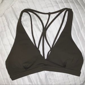 Lululemon army green strapy sports bra